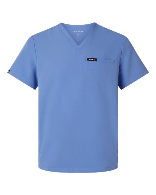 Jaanuu M10002 Men's Platt 3-Pocket Scrub V-Neck Top