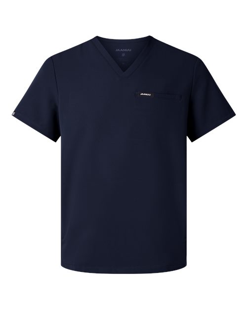 Jaanuu M10002 Men's Platt 3-Pocket Scrub V-Neck Top