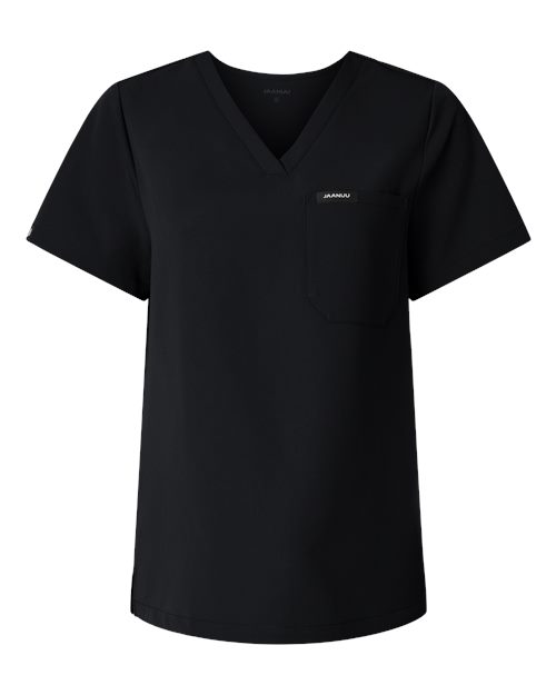Jaanuu W10001 Women's Rhena Essential 1-Pocket Scrub V-Neck Top