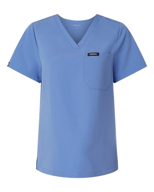 Jaanuu W10001 Women's Rhena Essential 1-Pocket Scrub V-Neck Top