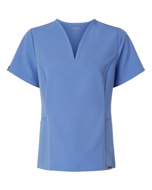 Jaanuu W10003 Women's Calix Fit & Flare Scrub V-Neck Top
