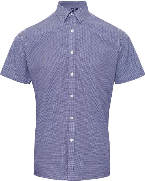 Artisan Collection by Reprime RP221 Men's Microcheck Gingham Cotton Shirt