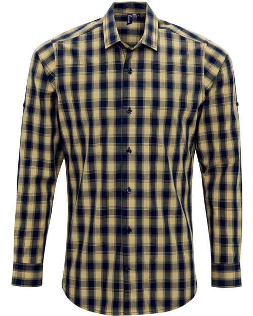 Artisan Collection by Reprime RP250 Men's Mulligan Check Long-Sleeve Cotton Shirt