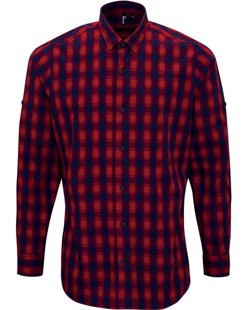 Artisan Collection by Reprime RP250 Men's Mulligan Check Long-Sleeve Cotton Shirt