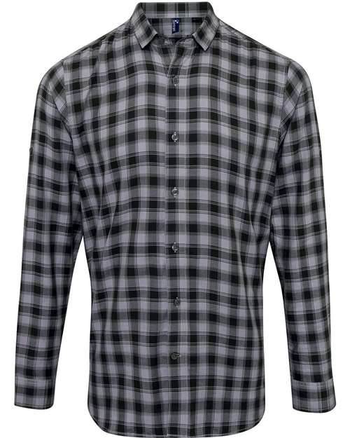 Artisan Collection by Reprime RP250 Men's Mulligan Check Long-Sleeve Cotton Shirt