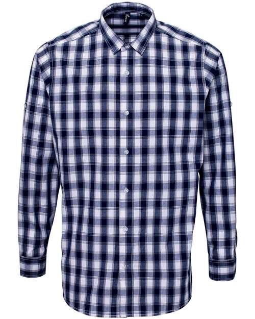 Artisan Collection by Reprime RP250 Men's Mulligan Check Long-Sleeve Cotton Shirt