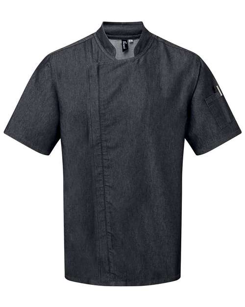 Artisan Collection by Reprime RP906 Unisex Zip-Close Short Sleeve Chef's Coat