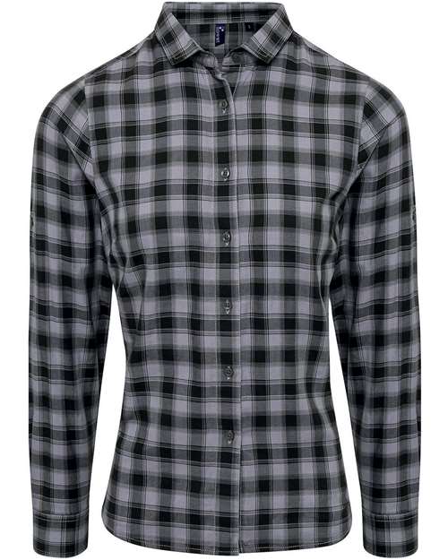 Artisan Collection by Reprime RP350 Women's Mulligan Check Long Sleeve Cotton Dress Shirt