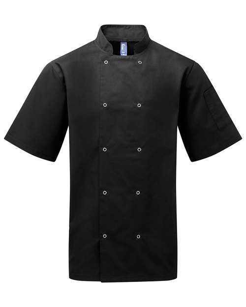 Artisan Collection by Reprime RP664 Unisex Ten Studded Front Chef Short Sleeve Coat
