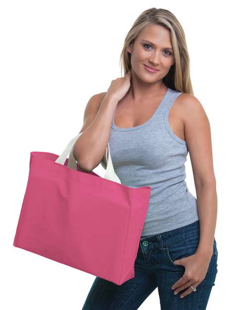 Bayside BA750 USA Made Cotton Canvas Medium Gusset Tote Bag