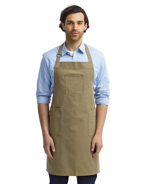 Artisan Collection by Reprime RP132 Cotton Chino Bib Apron with Pocket