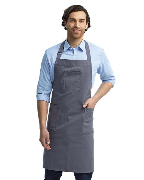 Artisan Collection by Reprime RP132 Cotton Chino Bib Apron with Pocket