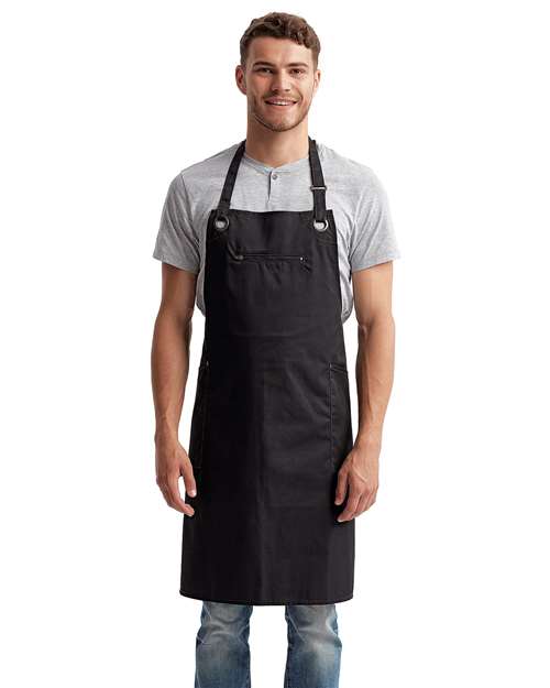Artisan Collection by Reprime RP121 Barley Recycled Bib Apron with Pocket