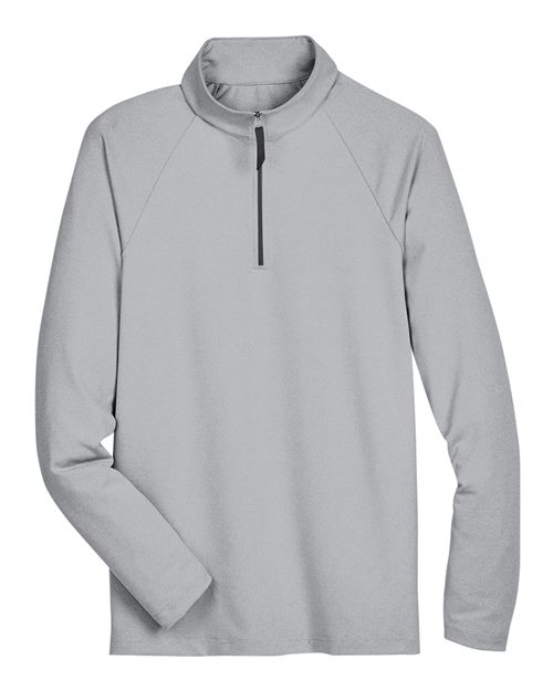 Devon & Jones DG480 Men's CrownLux Performance® Clubhouse Micro-Stripe Quarter-Zip Pullover