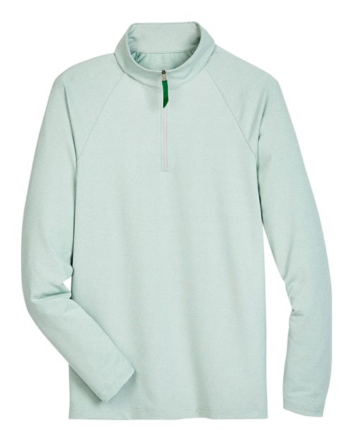 Devon & Jones DG480 Men's CrownLux Performance® Clubhouse Micro-Stripe Quarter-Zip Pullover