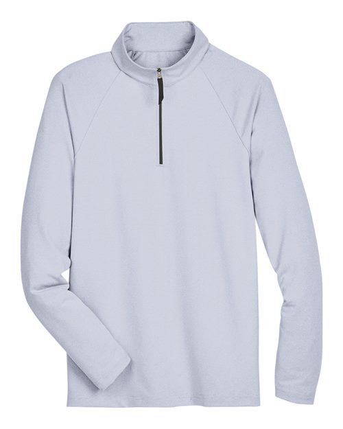 Devon & Jones DG480 Men's CrownLux Performance® Clubhouse Micro-Stripe Quarter-Zip Pullover