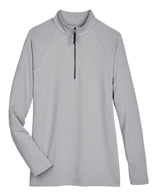 Devon & Jones DG480W Women's CrownLux Performance® Clubhouse Micro-Stripe Quarter-Zip Pullover
