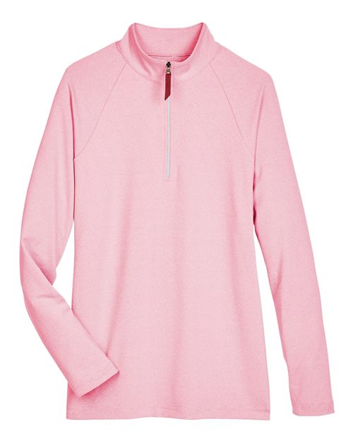 Devon & Jones DG480W Women's CrownLux Performance® Clubhouse Micro-Stripe Quarter-Zip Pullover