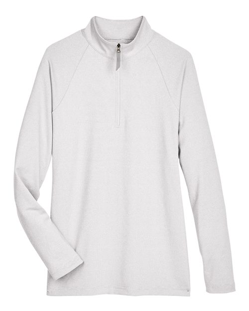 Devon & Jones DG480W Women's CrownLux Performance® Clubhouse Micro-Stripe Quarter-Zip Pullover
