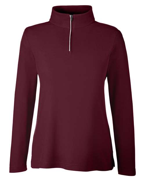 CORE365 CE405W Women's Fusion ChromaSoft™ Pique Quarter-Zip Pullover