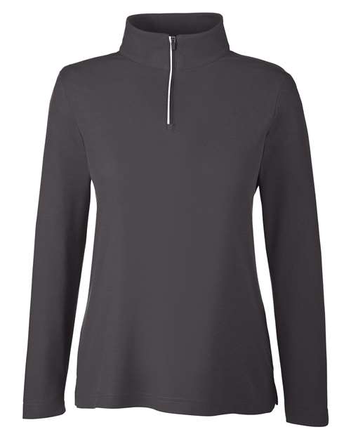 CORE365 CE405W Women's Fusion ChromaSoft™ Pique Quarter-Zip Pullover