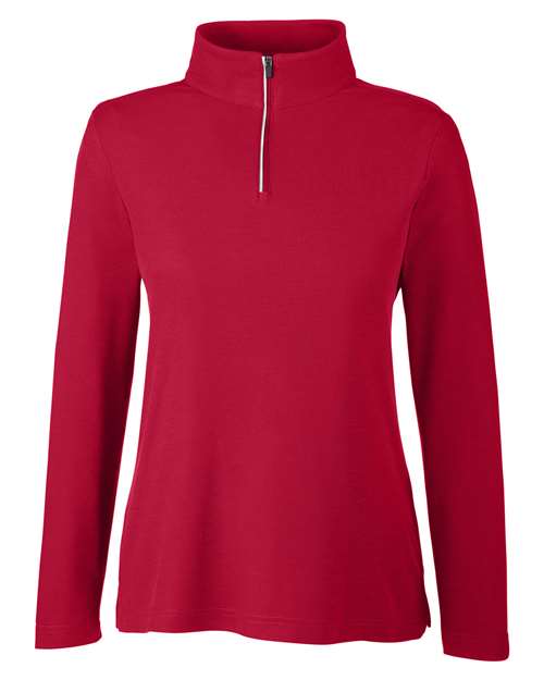 CORE365 CE405W Women's Fusion ChromaSoft™ Pique Quarter-Zip Pullover