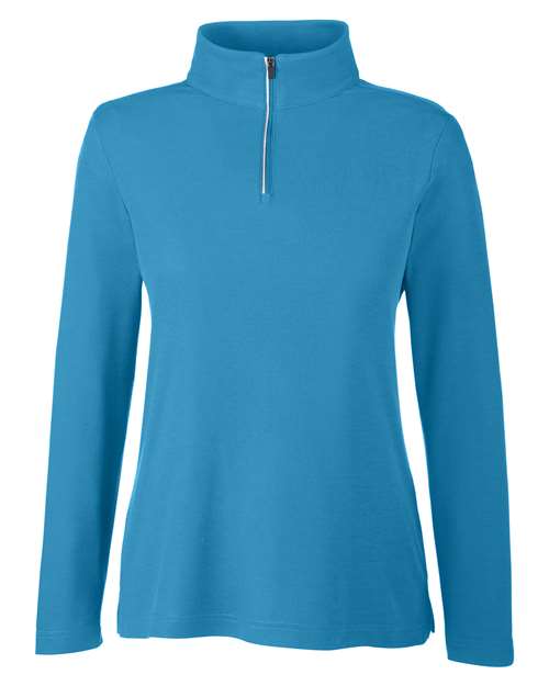 CORE365 CE405W Women's Fusion ChromaSoft™ Pique Quarter-Zip Pullover