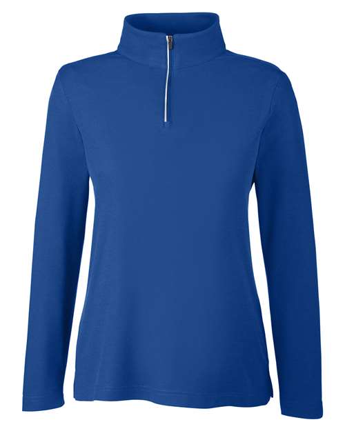 CORE365 CE405W Women's Fusion ChromaSoft™ Pique Quarter-Zip Pullover
