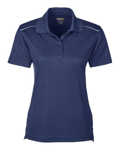 CORE365 78181R Women's Radiant Performance Piqué Polo with Reflective Piping