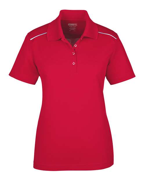CORE365 78181R Women's Radiant Performance Piqué Polo with Reflective Piping