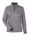 CORE365 CE73W Women's Venture Heathered Stripe Quarter-Zip Pullover