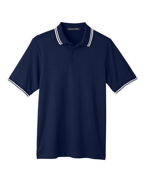 Devon & Jones DG20C Men's CrownLux Performance® Plaited Tipped Polo
