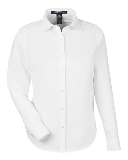 Devon & Jones DG505W Women's CrownLux Performance® Spencer Poplin Dress Shirt