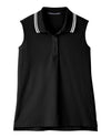 Devon & Jones DG20SW Women's CrownLux Performance® Plaited Tipped Sleeveless Polo