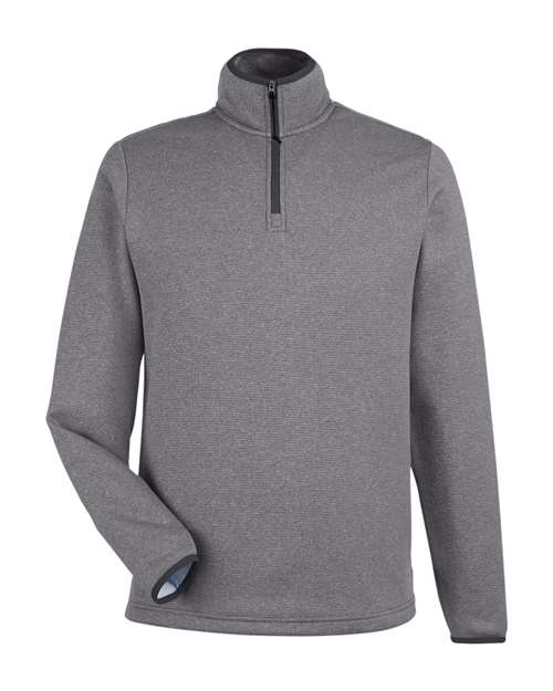 CORE365 CE73 Men's Venture Heathered Stripe Quarter-Zip Pullover