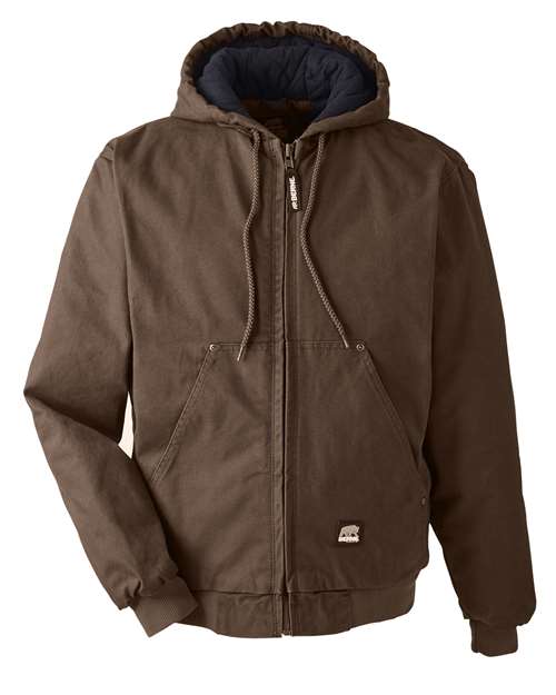 Berne Apparel HJ375 Men's Heartland Washed Cotton Duck Hooded Jacket