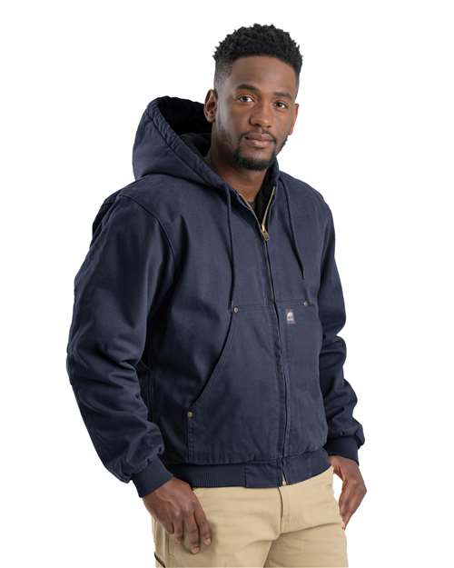 Berne Apparel HJ375 Men's Heartland Washed Cotton Duck Hooded Jacket