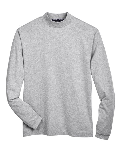 Devon & Jones D420 Unisex Sueded Jersey Mock Neck T-Shirt