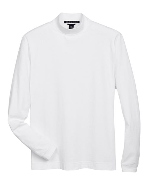Devon & Jones D420 Unisex Sueded Jersey Mock Neck T-Shirt