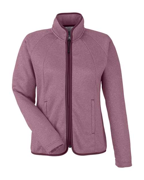 CORE365 CE72W Women's Venture Heathered Stripe Full-Zip