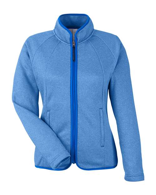 CORE365 CE72W Women's Venture Heathered Stripe Full-Zip