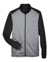Devon & Jones DG796 Men's Newbury Colorblock Mélange Fleece Full-Zip jacket