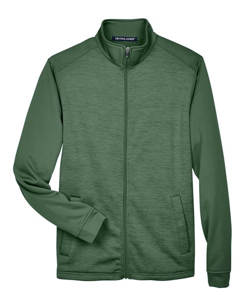 Devon & Jones DG796 Men's Newbury Colorblock Mélange Fleece Full-Zip jacket