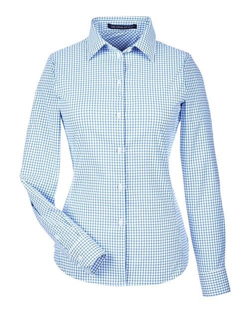 Devon & Jones DG540W Women's CrownLux Performance® Micro Windowpane Woven Dress Shirt
