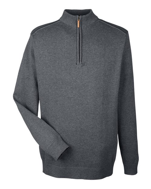 Devon & Jones DG478 Men's Manchester Fully-Fashioned Quarter-Zip Pullover Sweater