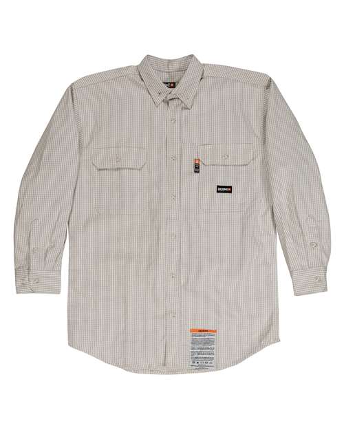 Berne Apparel FRSH21 Men's Flame-Resistant Down Plaid Work Shirt