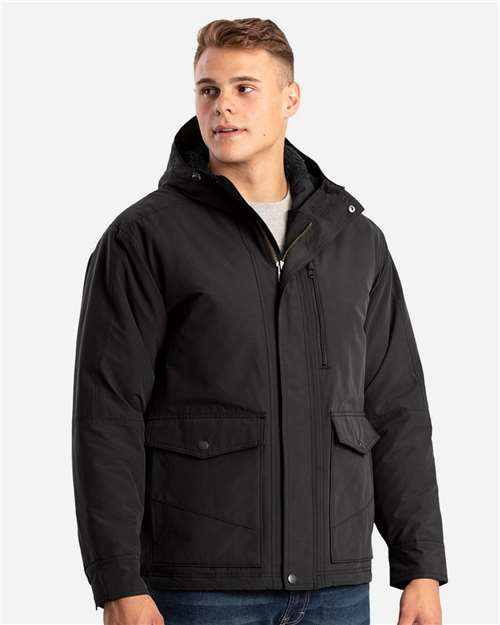 Berne Apparel HJ67 Men's Highland Quilt-Lined Micro-Duck Hooded Jacket