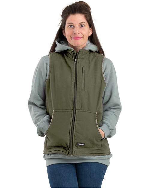 Berne Apparel WV15 Women's Sherpa-Lined Softstone Duck Vest
