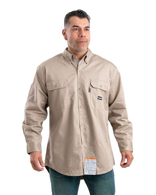 Berne Apparel FRSH10T Men's Tall Flame-Resistant Button Down Work Shirt