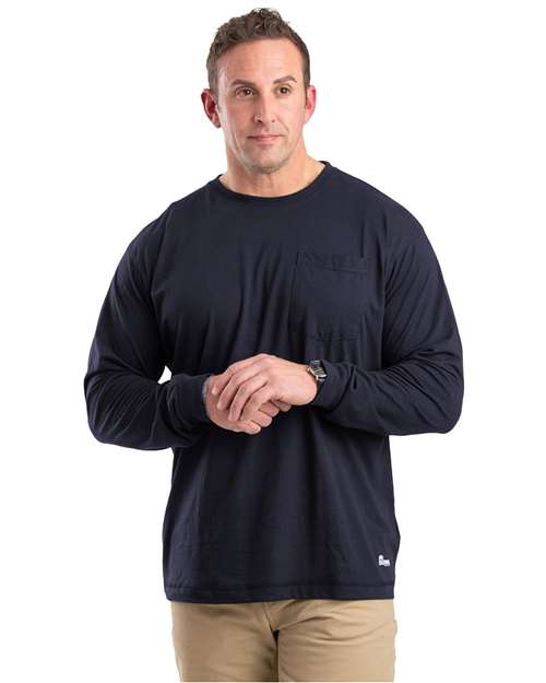 Berne Apparel BSM39T Unisex Tall Performance Long Sleeve Pocket T-Shirt